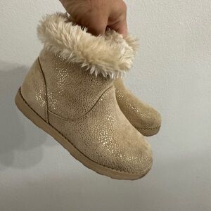 Sparkly Tan Fur-Lined Boots Cat & Jack